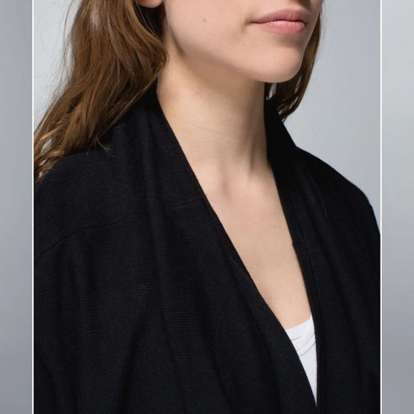 Lululemon Iconic Sweater Wrap cashmere blend lightweight long sleeve top - Picture 3 of 16